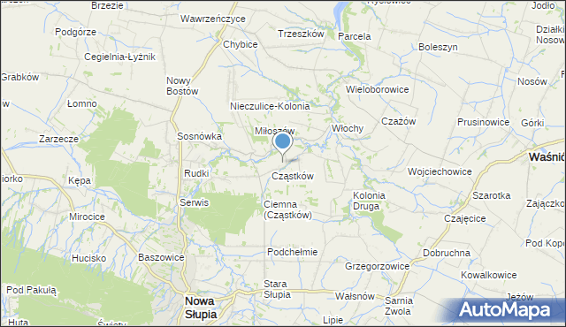 mapa Pokrzywianka, Pokrzywianka gmina Nowa Słupia na mapie Targeo